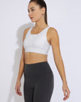 Front Zipper Sports Bra (Ivory)