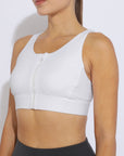 Front Zipper Sports Bra (Ivory)